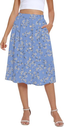 Womens flowy pleated midi - flowy,