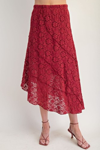 Easel lace tiered asymmetric - lace,