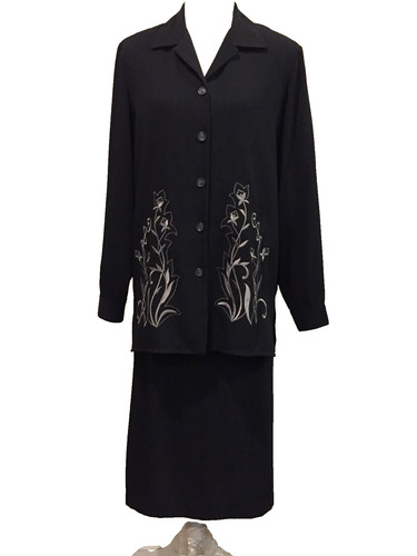 Regal black suit midi skirt - regal,